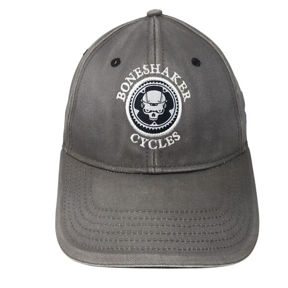 Bone Shaker Cycles Strapback Baseball Cap Gray One Size Adjustable Ouray - Picture 1 of 9